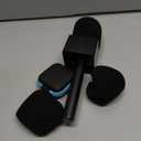 Handheld Adaptor for Interview Mic, Mic Handle Compatible with DJI, Rode and All Lav Microphone, Wireless Microphone Handle, Mic Holder with 3 Pop Filter and Flag Station for Vlogging, Reports