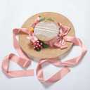 COSDREAMER Girls Women Tea Party Sun Hat Lace Ribbons Straw Hats Small (Style-26)