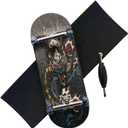 Pro Fingerboard 34mm Wooden Board Professional Finger Skateboard Trucks CNC Swirl Wheels (Dragon)