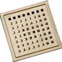SISEHO"6-inch square floor drain pipe, 304 stainless steel bathroom/shower drain cover anti-blocking design, rust prevention, easy installation, with detachable filter screen" (6 Inch Brushed Gold)