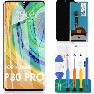 OLED for Huawei P30 Pro Screen Replacement LCD Display for VOG-L29 VOG-L09 VOG-AL00 VOG-TL00 Touch Screen Digitizer Assembly Replacement Repair Parts Support Fingerprints