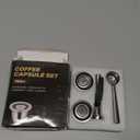 Reusable Coffee Capsules for Originales, Stainless Steel Refillable Coffee Pods, 2pcs Reutilisable Refillable Espresso Capsule(2 Cup+ Tamper+ Stainless Steel Spoon)