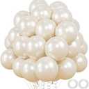 Pearl White Balloons,Double -Stuffed Pearl Sand White Ivory Balloons for Wedding Birthday Bridal Shower Engagement Anniversary Party Decorations