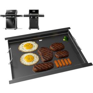 Full Size Griddle Insert for Napoleon Prestige PRO 425 Series Grill R425,R425-1, R425-2,425SB,COS425SBPK,R425NSS,R425SIB,Carbon Steel Griddle Plate Replace Part for Napoleon #S83013, 22.8''L X 17.7''W