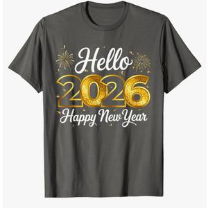 Happy New Year 2026 New Year Party Shirts for Friends Family T-Shirt Size 4T