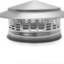 LangRay Chimney Caps for Outside, Stainless Steel Chimney Cover with Screen, Round Stove Pipe Cap, Roof Exhaust Vent Cap, Fireplace Roof Vent Cover Rain Caps for Chimney Stovepipe Finial (7.87 inch)