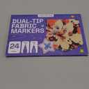ARTISTRO 24 Dual-Tip Fabric Markers - Fabric Decorating Kit - Permanent for Clothes - No Bleed Pens for T-Shirts, Bags, Textile, Canvas, and More (Brush Tip and Fine Tip)