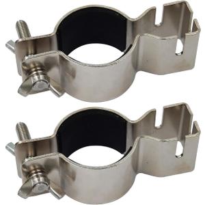 Pipe and Drape Clamps, Drape Support Clamp, 3 Way Extra Double Crossbar for Backdrop Stand Double Crossbar Pipe and Drape Kit and Flower Wall Backdrop (Iron Clamp, 2 Pack) (Adjustable Upright Clamp)