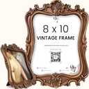 97 Decor Vintage Picture Frame 8x10 - VIctorian Gold 8x10 Picture Frame, Elegant Antique Frames 8 X 10 With Glass Front, Fancy Ornate Frame 8x 10 For Photo Display Tabletop And Wall Mounting (Royal Rectangle)