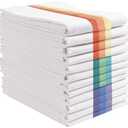 GREEN LIFESTYLE Kitchen Dish Towels Set of 9-Tea Towels 100% Cotton. Large Dish Cloths 28"x20" Soft and Absorbent Great for Home or Restaurant