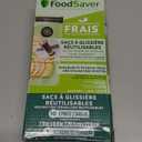FoodSaver Reusable Quart Vacuum Zipper Bags, 10 Count, BPA-Free, Microwave Safe, Leakproof