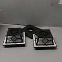 APONUO Solar Post Cap Lights 8 Pack with 1000mAh Battery - for 4x4 5x5 6x6 Fences, Larger Size & Longer Lasting, 2-Mode, IP64 Waterproof, for Fence Deck Patio Porch Yard (Black)