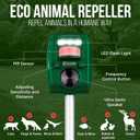 New 2026 Solar Deer Repellent Device Outdoor Solar Animal Repeller for Outside Rainproof Solar Rodent Repellent Outdoor Animal Deterrent for Deers, Cats, Dogs, Mice, Birds