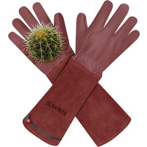 Long Gardening-Gloves Women/Men-Thorn proof Rose Pruning Heavy Duty Gauntlet, Best Garden Gifts for Gardener-M
