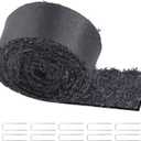 VEVOR Recycled Rubber Mulch Mat 120 x 4.5 in, Permanent Rubber Mulch for Landscaping, Black Mulch Garden Edging Border for Plants, Vegetables & Flower Garden Barrier