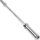 Amazon Basics 7ft Olympic Barbell Bar, 2" Diameter With Set of Weight Clamps