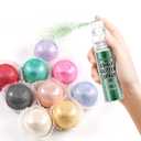 Edible Glitter Spray  Pandalab 10g / Bottle Ocean Blue & Emerald Green Food Grade Drink Shimmer Powder Luster Dust Spray for Cakes, Cocktails, Chocolate, Candy & Dessert Decoration