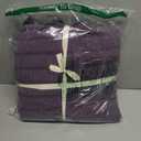 JELLYMONI Purple Duvet Cover Queen Size, 3pcs Washed Microfiber Bedding Set, Soft Breathable Seersucker Duvet Cover Set with Zipper Closure and Corner Ties for All Seasons