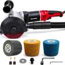 1380W Dustless Drum Burnishing Polisher, 6-Speed Variable Surface Conditioning Machine for Rust Removal, Paint Stripping, Stainless Steel Satin Finishing & Wood Restoration