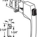 Prime-Line K 5145 Screen and Storm Door Push Button Latch Set With Night Lock Replace Old or Damaged Screen/Storm Door Handles White Finish, Fits Doors 5/8 1-1/4 in. Thick (Single Pack)
