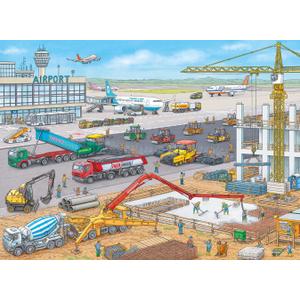 Ravensburger Construction at The Airport Jigsaw Puzzles - Enhanced Kid's Cognitive Development | Unique Puzzle Pieces for Holidays and Birthdays