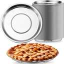 Yiyiring 20 Pack 9 Inch Metal Pie Pan Plate Aluminum Steel Pie Tins Bulk Reusable Pizza Pan Weight Steel Standard Version Bakeware Even Heating for Kitchen Pizza Snack Cake