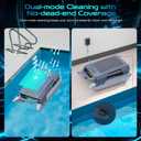 Solar Pool Skimmer Robot, Automatic Robotic Pool Skimmer with Dual Charging, 72H Runtime, One-Touch Start, UV-Resistant, Smart Navigation for Inground & Above Ground Pools