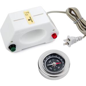 Watch Demagnetizer Tools + Compass Set, Watch Degausser for Watch Repair Degausser 110V-220V(US Plug) (White)