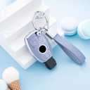 Key Fob Cover with Keychain for Benz A C E R S G M CLS CLK AMG ML SL SLK GLC GLE GLS