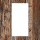 Vintage Board Rustic Brown Wood Texture Decorative Outlet Covers 1 Gang Single Rocker Light Switch Cover Plate Wall Plates GFCI Faceplate for Farmhouse Home Decor