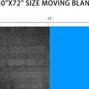 40"x72" Thick Moving Blanket, Heavy Duty Furniture Moving Pads, Quilted Packing Blankets, Black, 1 Count
