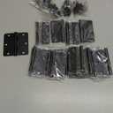 24pcs Butt Hinges Black Door Hinges, 1.5" x 1.3" Cabinet Door Hinge, Flat Folding Box Hinges for Jewelry, Wooden Box, Small Cupboard Furniture Hinges