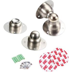 Door Stopper,2 Packs Mini Magnetic Door Stop for Heavy Duty Door,Stainless Steel Ultra-Short Soft Catch Door Stop to Hold Keep Door Open Securely (No need for punching)