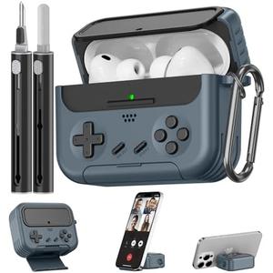 Inesore for Airpods Pro 3 Case Cover with Cleaner Kit,with Lock for Airpod Pro 3 (2025),Classic Cool Funny Game Console Hard Air Pods Pro 3 Case for Men Boy(Black)