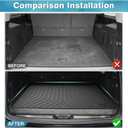 Mixsuper Custom Fit Cargo Liner for Chevrolet Suburban/GMC Yukon XL/Cadillac Escalade ESV 2015-2020, All Weather Cargo Mat Rear Trunk Liner Behind The 3rd Row Seats Black