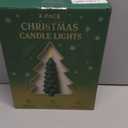 1Pcs White Christmas Tree-Shaped Flameless Taper Candles with Remote and Timer, 9.8'' Real Wax LED Window Candlesticks, 3D Flame Wick Battery Operated Christmas Tree Candles for Holiday Decoration