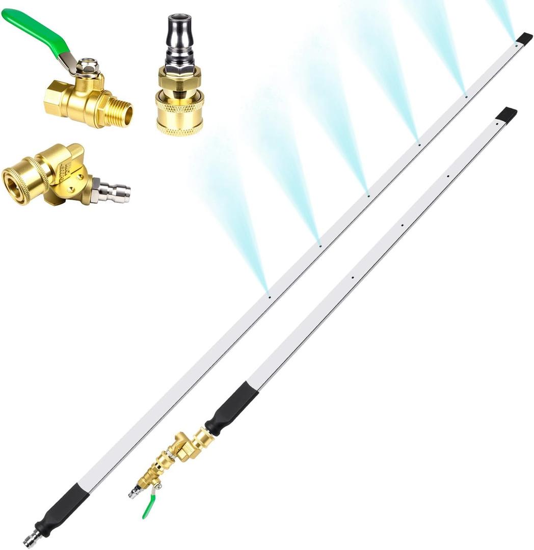 47" & 24" Radiator Cleaning Wand 2-Piece Set-4500 PSl Radiator Portable Radiator Cleaning Wand with 3 Upgraded 1/4" Quick Couplers Dual-Use Water/Air, Compatible with Household Car & Truck