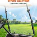 CLUBRALLY Golf Cart Windshield for Club Car DS 2000.5-UP,Foldable UV-Protective Acrylic Club Cart Windshield with Installation Kit