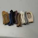 8 Pack Flat Hair Clips for Women  Large Matte Rectangle No-Slip Claw Clips, Strong Hold Square Hair Accessories for Thick & Thin Hair, Lay Flat Design for Work & Daily Styling (Multi-Color)