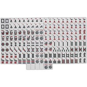 American Western-Style Mahjong Tiles 166-Piece Set, Scratch-Resistant Melamine, Tiles Only Type A