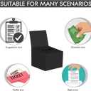 24 Pcs Black Raffle Boxes, 6.5 x 4.5 x 4.5 Inch Ballot Boxes with Slot for Ticket, Professional Style Storage Boxes for Collecting Business Cards, Voting Contest, Charity Box