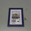 Egofine 5x7 Picture Frame Made of Solid Wood,Covered by Plexiglass Display Pictures 3.5x5/4x6 with Mat or 5x7 Without Mat for Table Top Display and Wall Mounting Photo Frame, Navy Blue