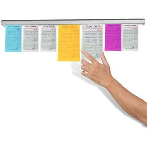 31,5 Inch Aluminum Ticket Holder – 80CM Wall Mounted Check Rack for Office Pubs Ticket Rack Bill Orders Display Rail for Restaurant Bars Kitchen Cafes Rail Restaurant