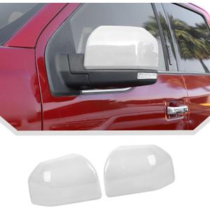 JeCar White Side Mirror Cover Cap Trim Fit for Ford F150 2015-2020 (2pcs)