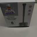 MR.SIGA Toilet Plunger with Holder, Heavy Duty Plunger with Sturdy Handle for Toilet Cleaning, Gray