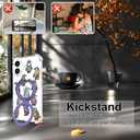 for iPhone 17 Case Magnetic Clear Design,Compatible with MagSafe,Kickstand Vertical/Horizontal,Shockproof Airbag Bumpers Phone Cover - Blue Penguins Lovely