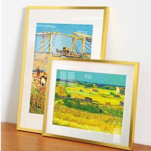 Poster Photo Picture Frame Gold Black Silver Aluminum 40x50cm 30x40cm A4 Painting Interior Wall Decoration Frame For Living Room (Gold Frame,A4)