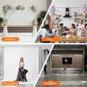 Heavy Duty Backdrop Stand, 8.5ft x 10ft Pipe and Drape Backdrop Stand Kit with Metal Flat Base, Adjustable Background Support System for Wedding Party Birthday Photoshoot Decoration - Silver