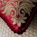 SZHELEJIAM Embroidered Pillow Cover Set of 2, Jacquard Throw Pillow Covers,Vintage Floral Decorative Cushion Covers for Sofa, Bed, Lounger.18.8x18.8 Inch Red