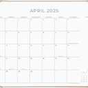 Cabbrix Simplified Desk Calendar 2025-2026, 21x16-1/2 inch Large Monthly Desktop Calendar with Notes Until to June 2026 for Home Office School (Apricot)